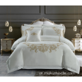 Conjuntos de roupas de cama de bordado de bordado para a cama queen -size